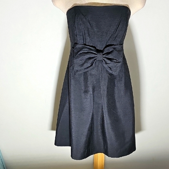Lilly PULITZER Elegant Black Strapless Dress with Bow. Size 4 Lovely Coctail - Picture 1 of 8